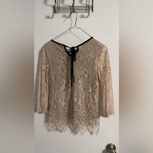 Lace blouse.